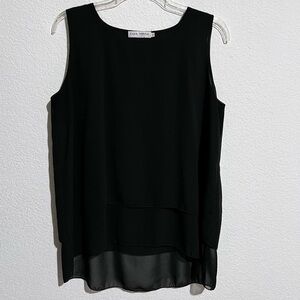 Casa Donna Black Tiered Sleeveless Blouse 16
